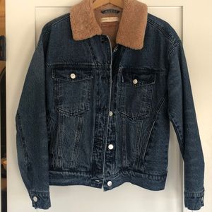 Anthropologie Pilcro Sherpa lined Jean jacket
